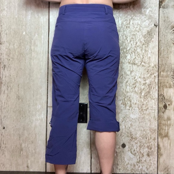 Hiking crop capri pant, purple size 4, UPF 40 - Picture 3 of 7